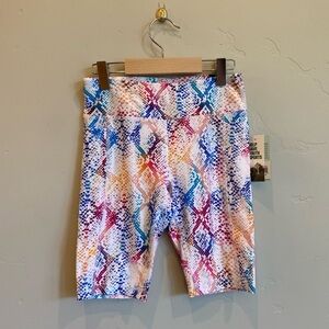 DSG Dick’s Sporting Goods Girls Performance Midrise Bike Short Rainbow Snakeskin